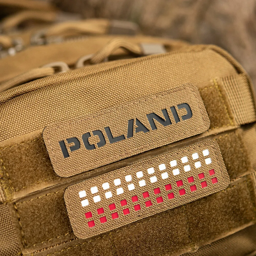 M-Tac Laser Cut patch drapel Polonia coyote/negru