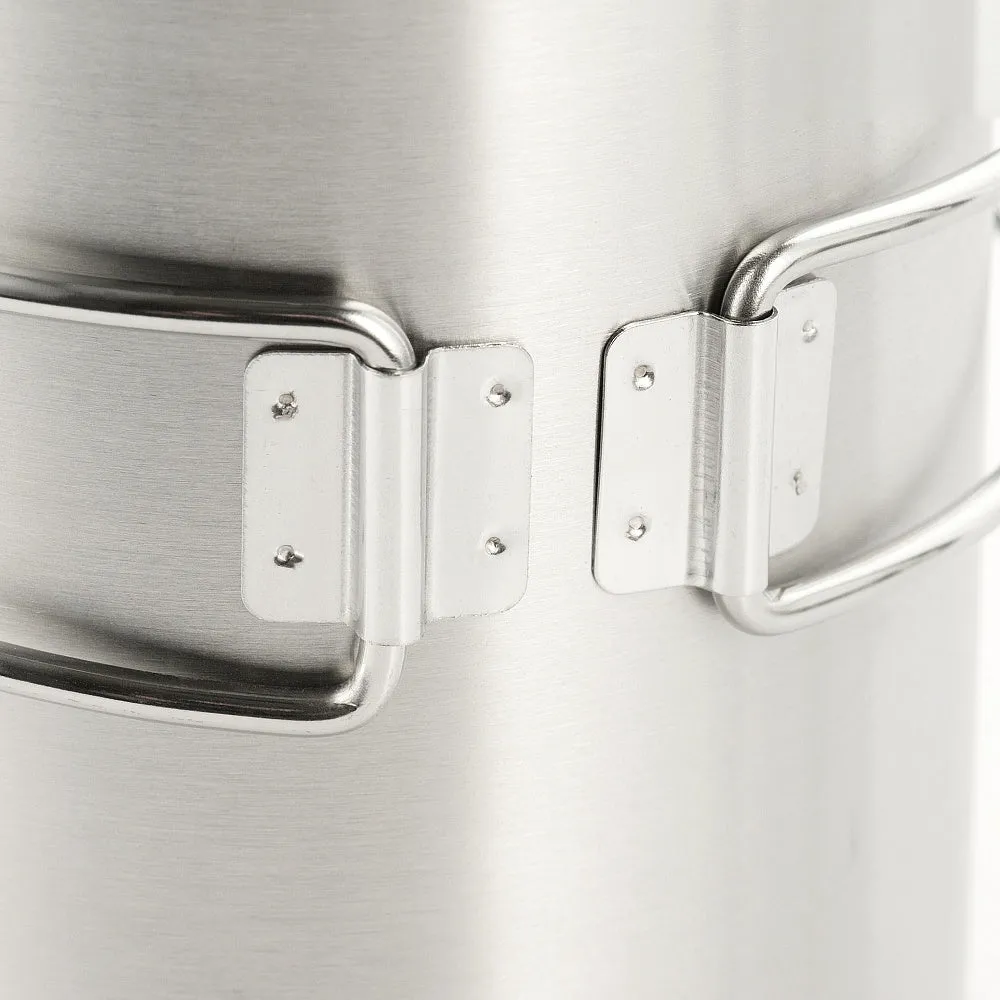 M-Tac Cană pliabilă inox Crom 450 ml mâner rabatabil