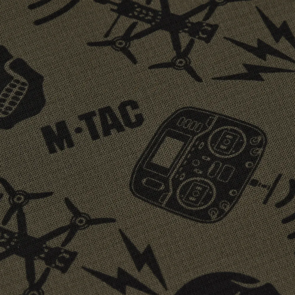 M-Tac Drone Pattern fular tubular Dark Olive microfleece