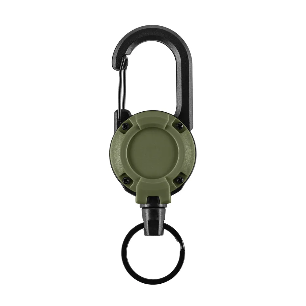 Carabiniera M-Tac cablu retractabil Olive 65 cm ABS