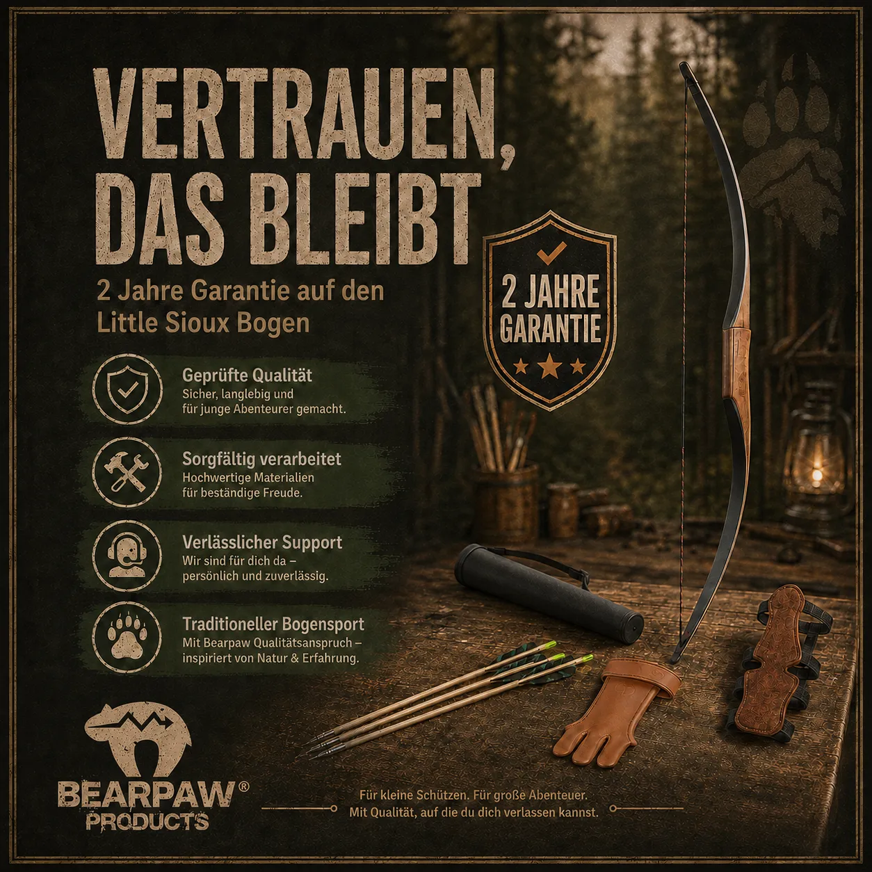 Bear Paw Penthalon Little Sioux set longbow copii RH