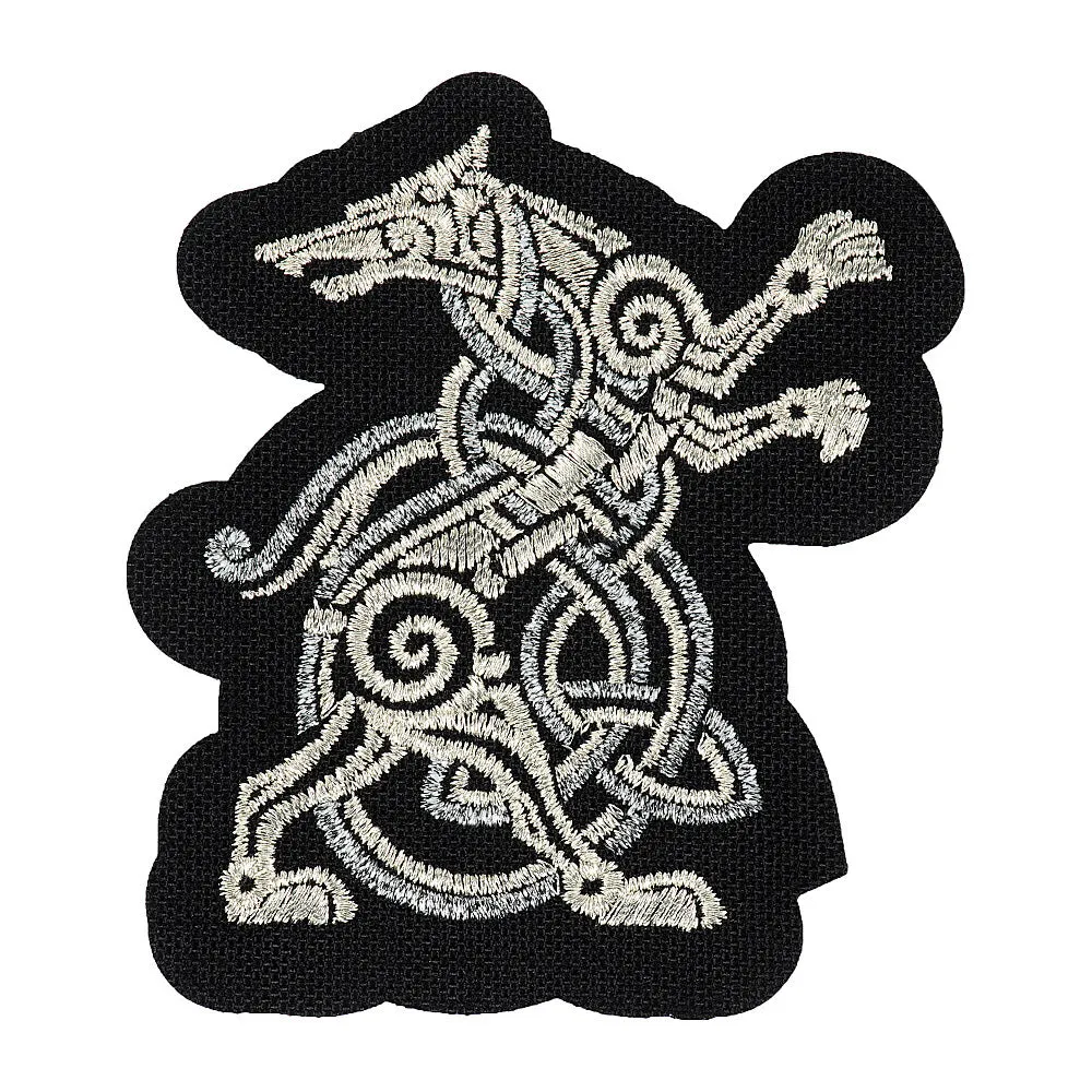 Patch M-Tac Lup brodat negru velcro 5x8cm