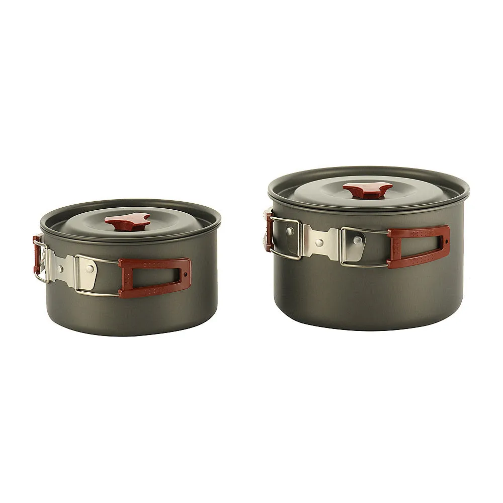 M-Tac Crockery set vesela camping gri aluminiu 4-5 persoane