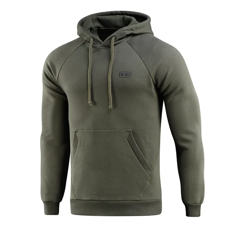 M-Tac Cotton Raglan Hard hoodie Army Olive fleece 390g