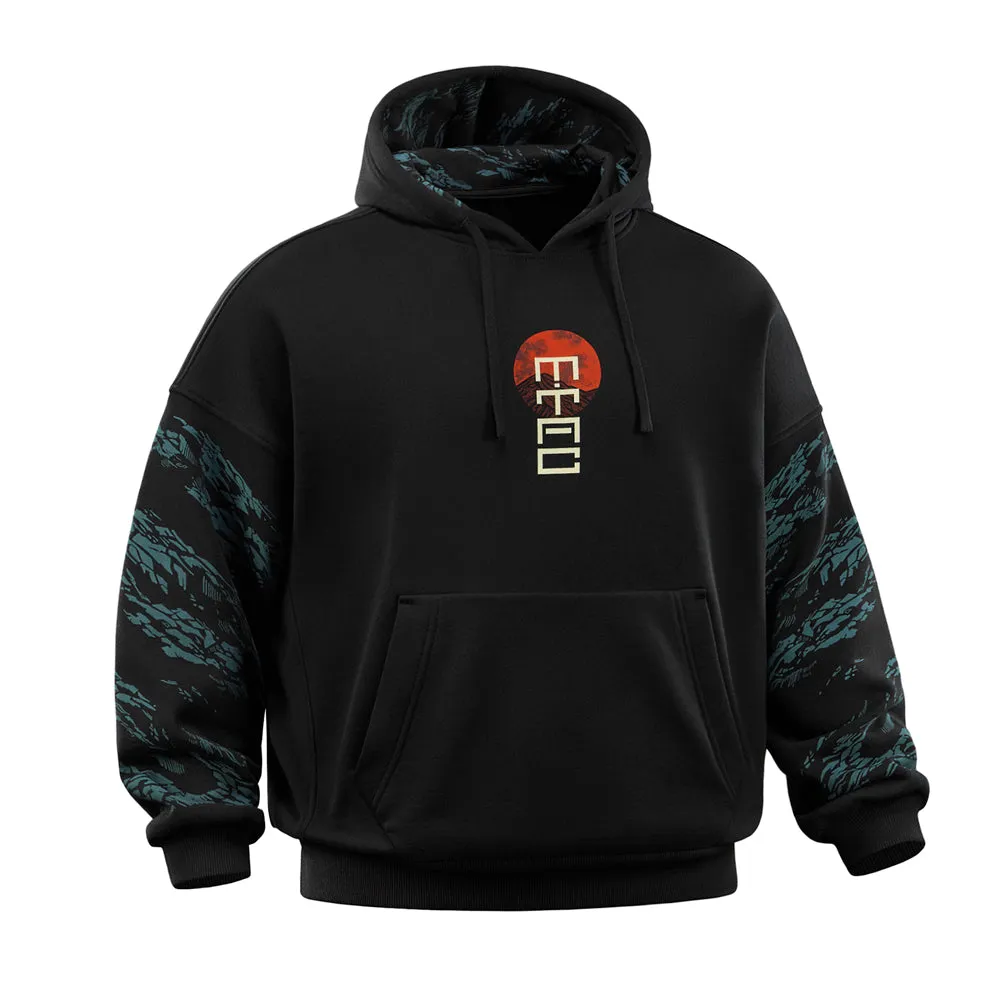 M-Tac Two Samurai Oversize hanorac negru bumbac greu