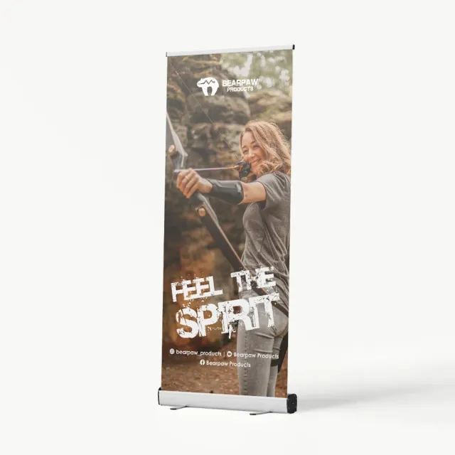 Bear Paw Roll-Up banner 85x200 cm Feel the Spirit