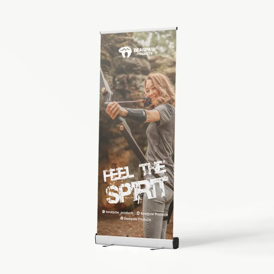 Bear Paw Roll-Up banner 85x200 cm Feel the Spirit