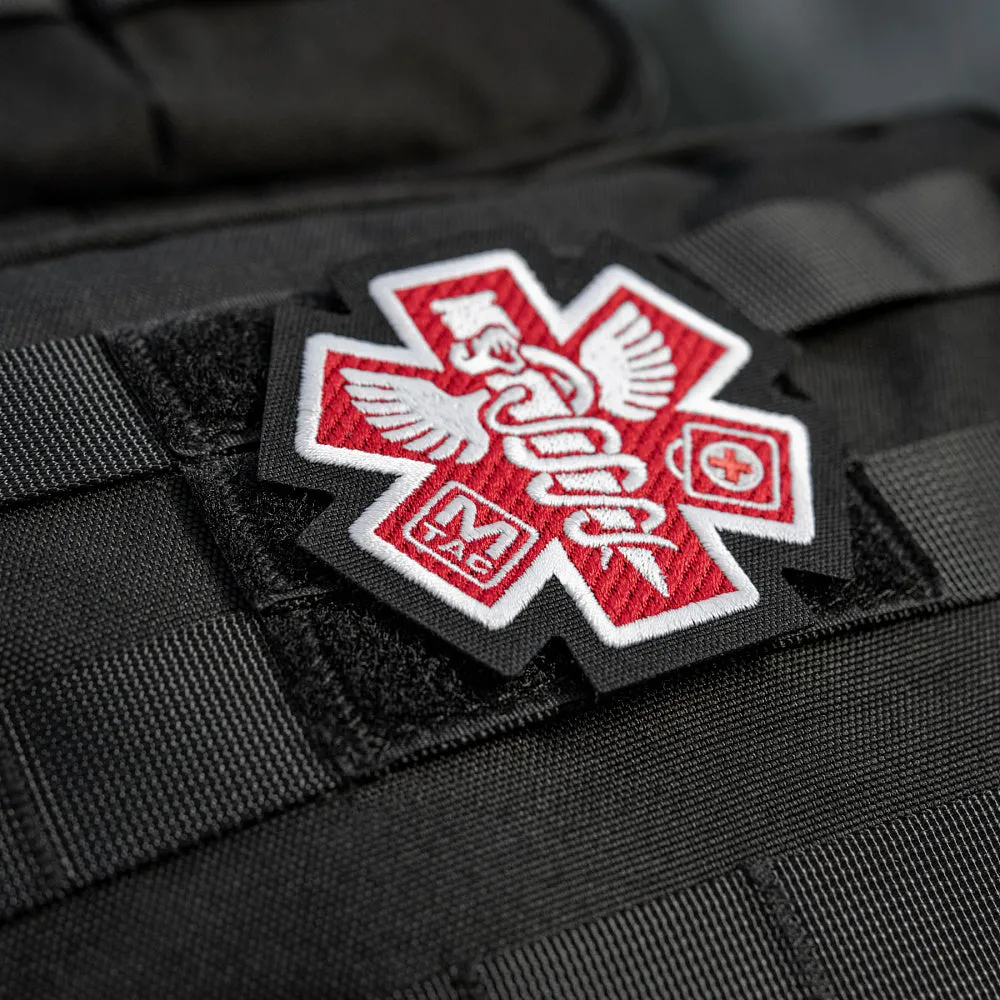 M-Tac Paramedic patch brodat negru velcro