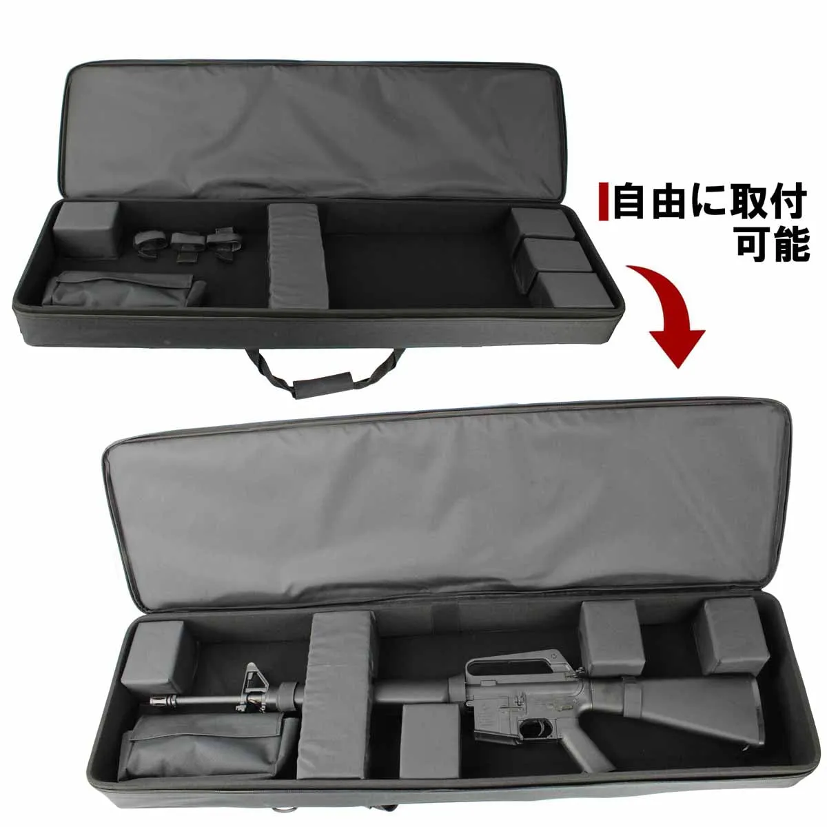 S&T Semi Hard husa arma L V2 1100mm negru