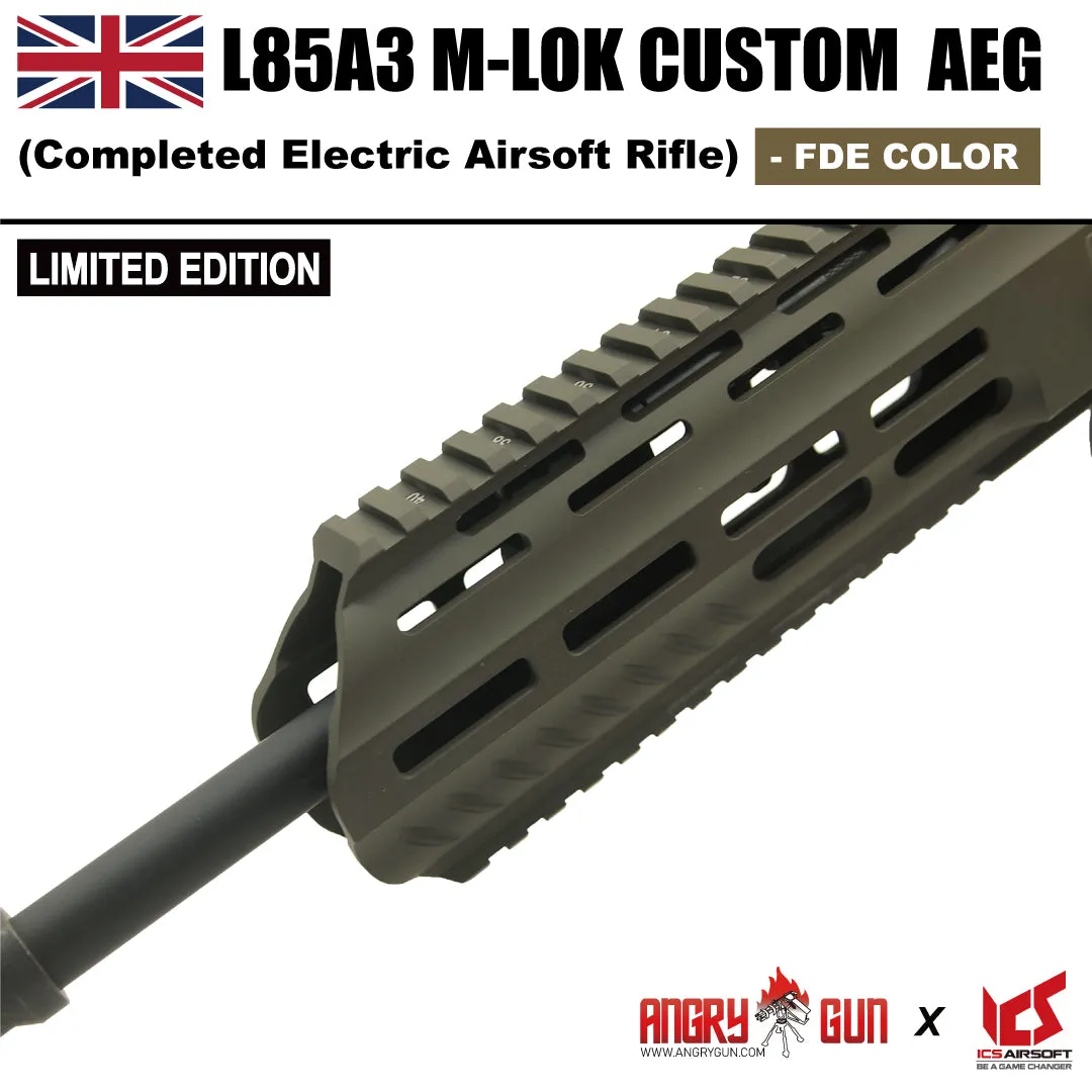 Angrygun L85A3 replică airsoft AEG FDE M-LOK