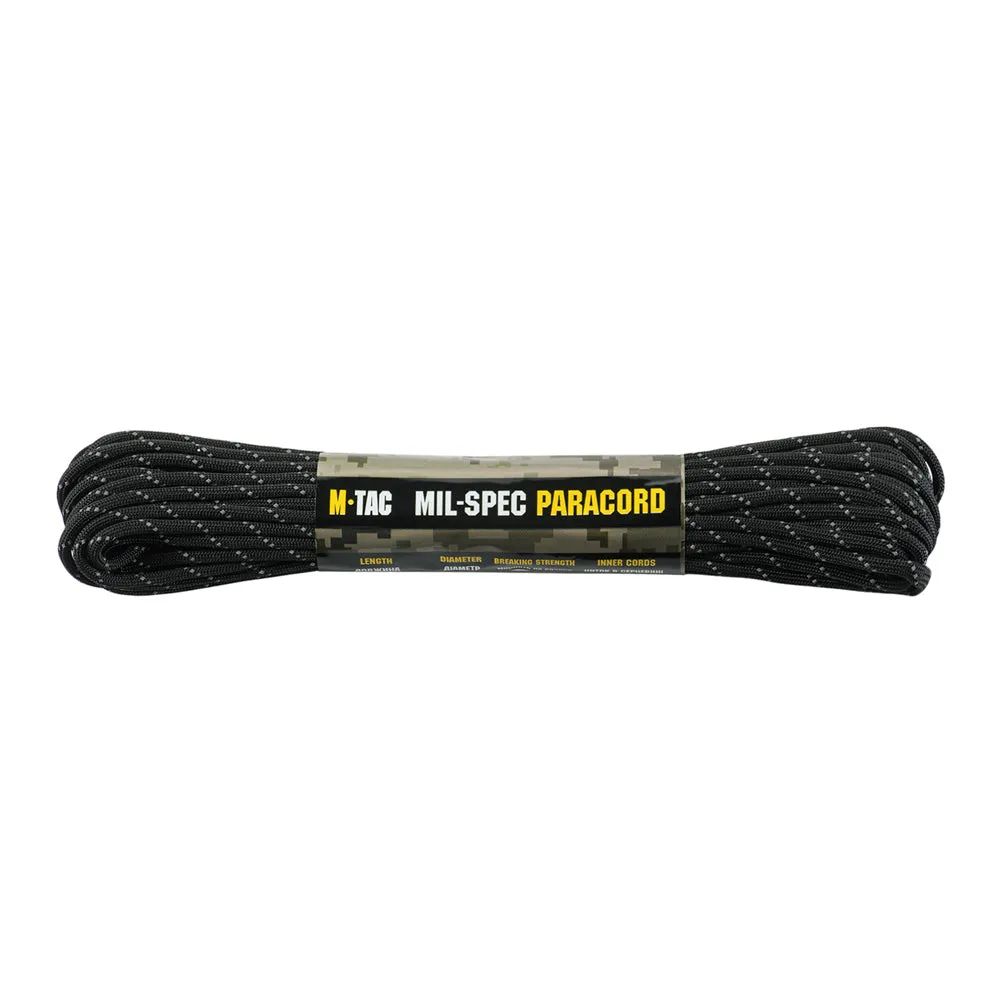 M-Tac 550 paracord Negru Reflectorizant 15 m nailon