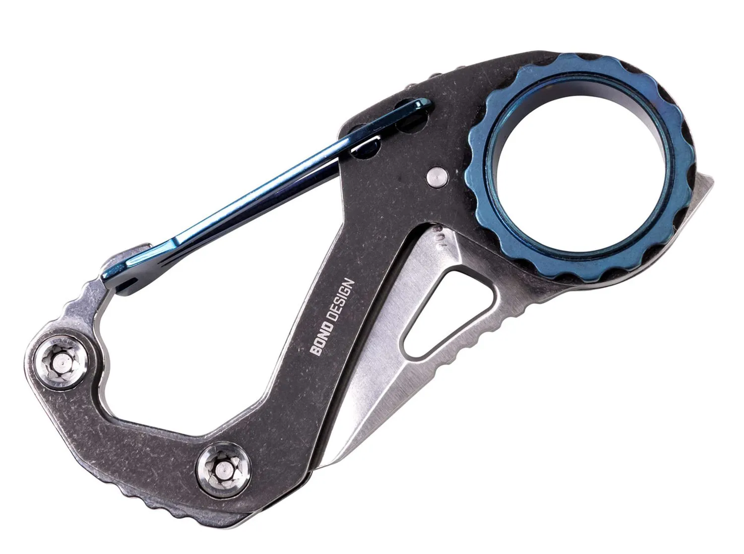 CRKT Compano Sheepfoot briceag EDC carabiner negru