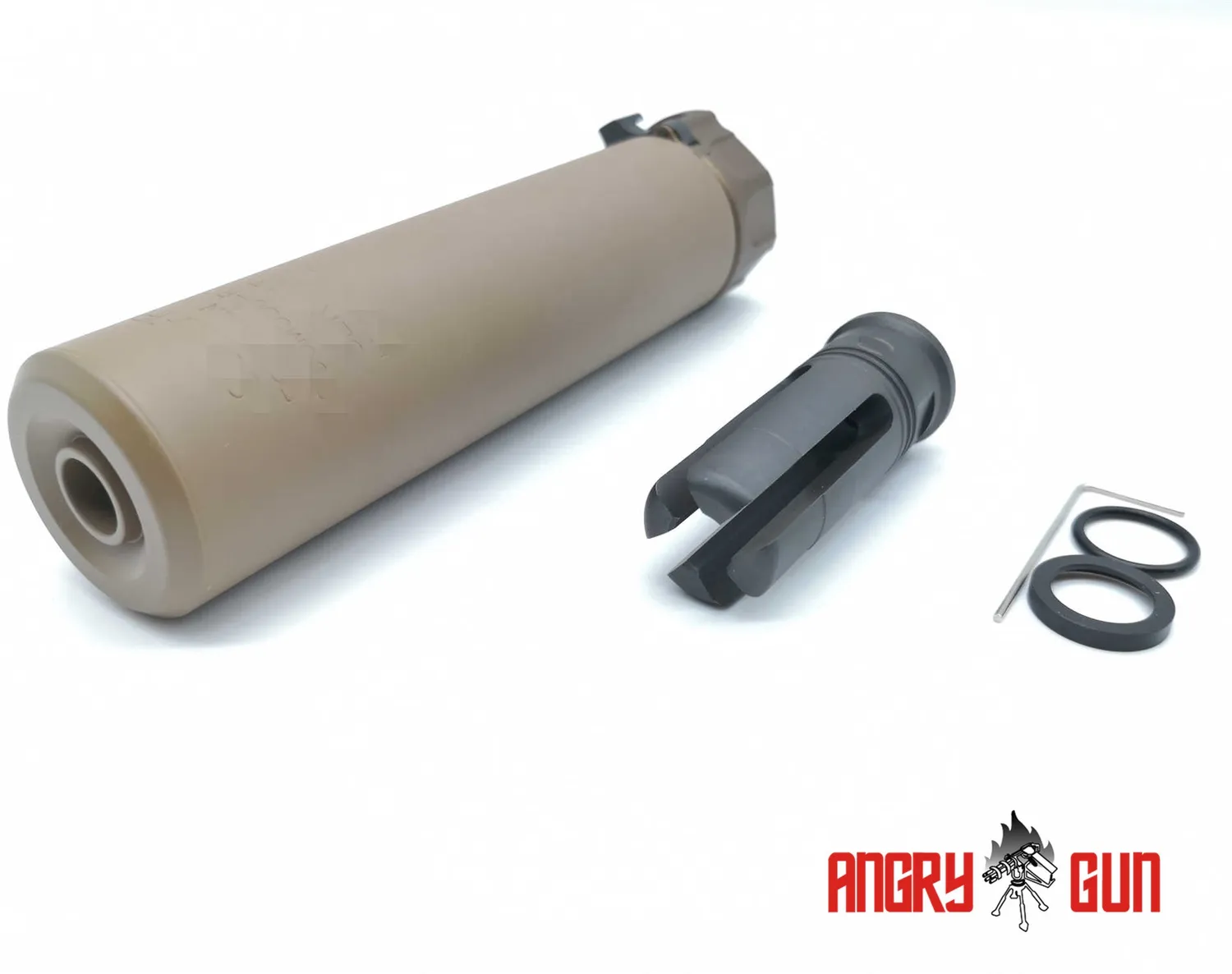 AngryGun Socom556 Dummy Silencer Full Marking amortizor negru QD