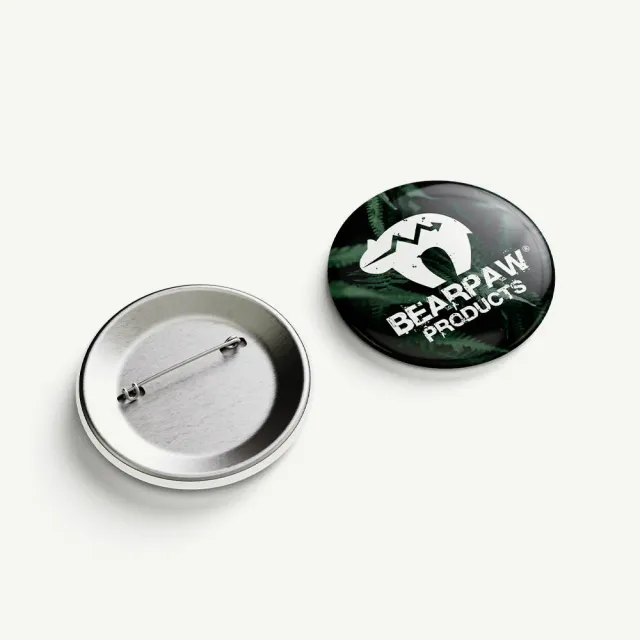 Bear Paw Products Button insigna rotunda 37 mm mat